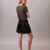 Bermudas plisadas de Cotton Stretch de algodón Bermudas plisadas de Cotton Stretch de algodón