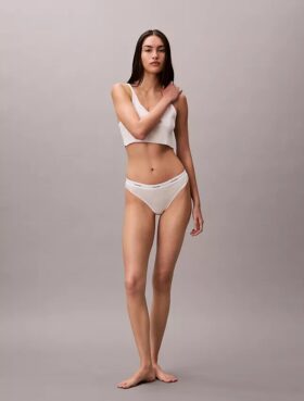 Bikini de algodón elástico acanalado