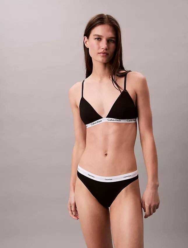 Bikini de algodón elástico acanalado Bikini de algodón elástico acanalado
