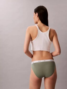 Bikini de algodón elástico acanalado