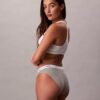 Bikini de algodón elástico acanalado Bikini de algodón elástico acanalado