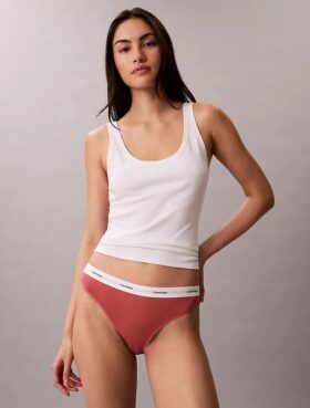 Bikini de algodón elástico acanalado