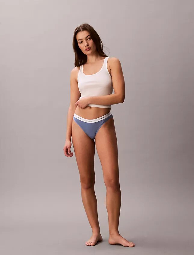 Bikini de algodón elástico acanalado Bikini de algodón elástico acanalado