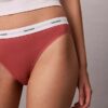 Bikini de algodón elástico acanalado Bikini de algodón elástico acanalado