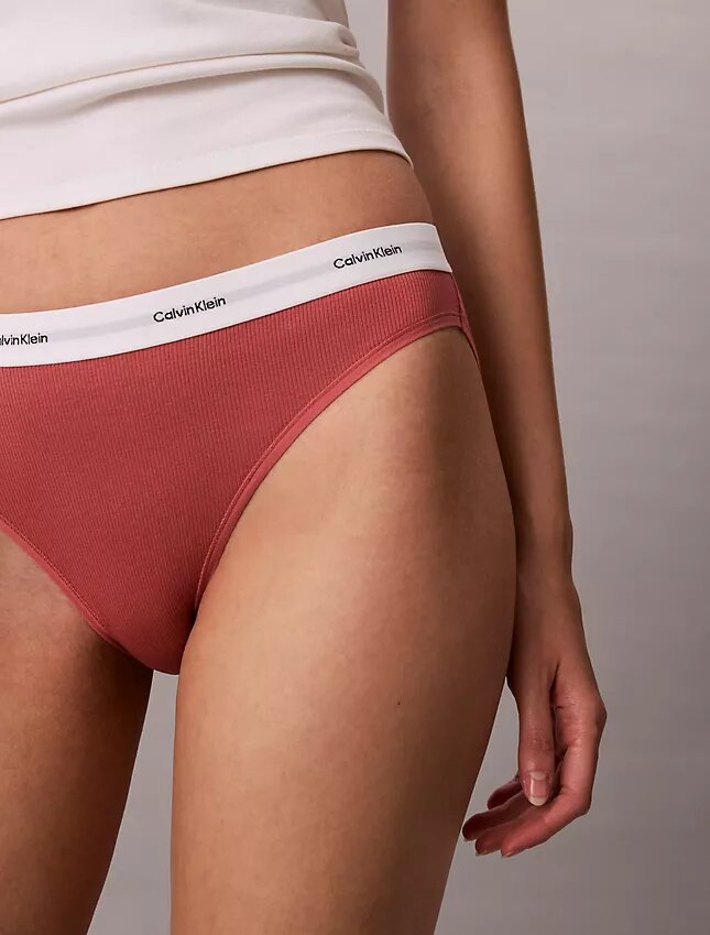 Bikini de algodón elástico acanalado Bikini de algodón elástico acanalado