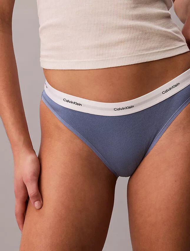 Bikini de algodón elástico acanalado Bikini de algodón elástico acanalado