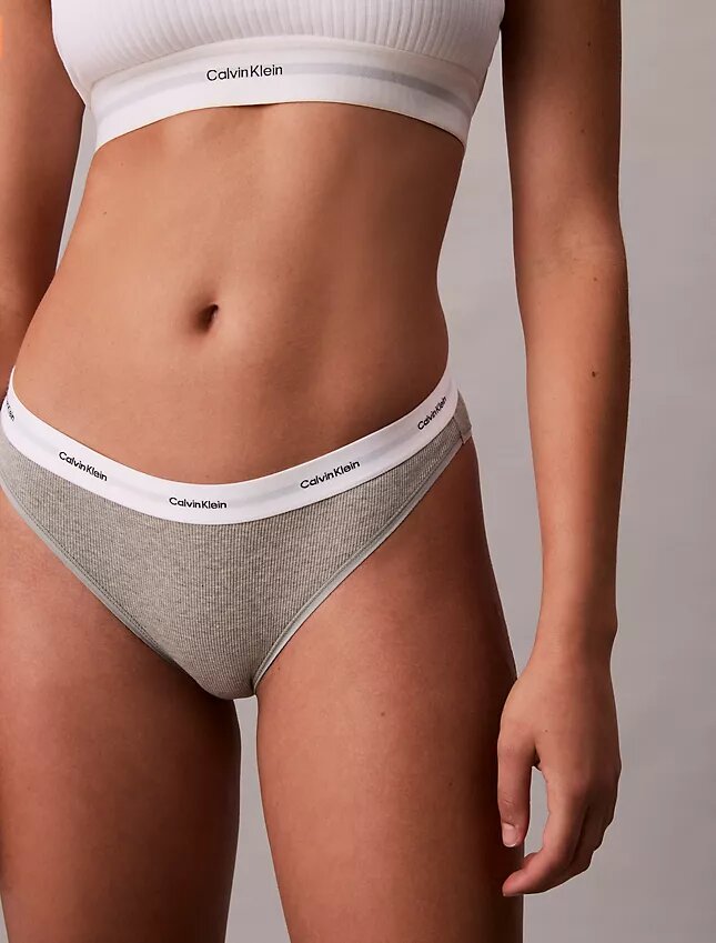 Bikini de algodón elástico acanalado Bikini de algodón elástico acanalado