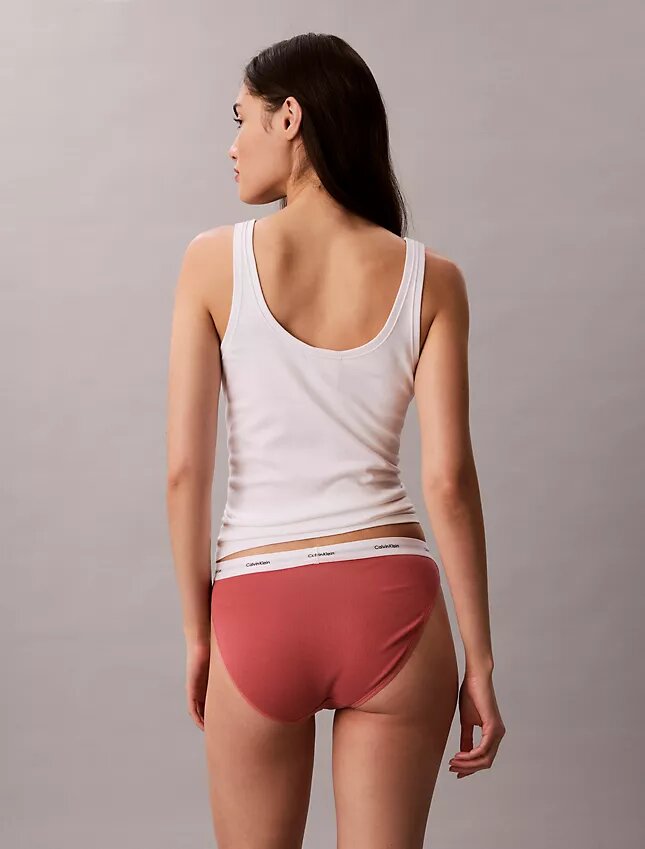 Bikini de algodón elástico acanalado Bikini de algodón elástico acanalado