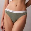 Bikini de algodón elástico acanalado Bikini de algodón elástico acanalado
