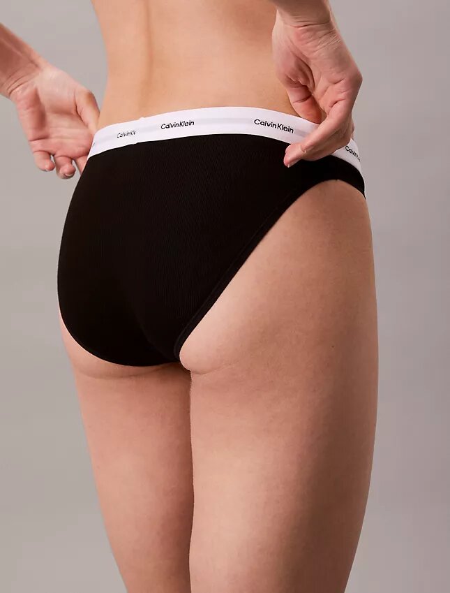 Bikini de algodón elástico acanalado Bikini de algodón elástico acanalado