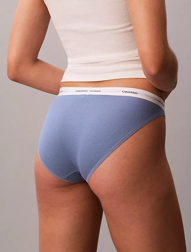 Bikini de algodón elástico acanalado Bikini de algodón elástico acanalado