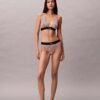 Bikini de cintura alta elástico de Microfiber con Monogram gráfico