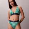 Bikini de cintura alta elástico de Microfiber con Monogram gráfico Bikini de cintura alta elástico de Microfiber con Monogram gráfico