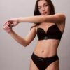 Bikini de cintura alta elástico de Microfiber con Monogram gráfico Bikini de cintura alta elástico de Microfiber con Monogram gráfico