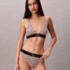 Bikini de cintura alta elástico de Microfiber con Monogram gráfico