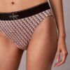 Bikini de cintura alta elástico de Microfiber con Monogram gráfico