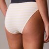 Bikini de cintura alta elástico de Microfiber con Monogram gráfico Bikini de cintura alta elástico de Microfiber con Monogram gráfico