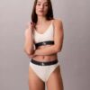 Bikini de cintura alta elástico de Microfiber con Monogram gráfico Bikini de cintura alta elástico de Microfiber con Monogram gráfico
