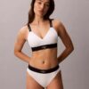 Bikini de cintura alta elástico de Microfiber con Monogram gráfico Bikini de cintura alta elástico de Microfiber con Monogram gráfico
