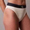 Bikini de cintura alta elástico de Microfiber con Monogram gráfico Bikini de cintura alta elástico de Microfiber con Monogram gráfico