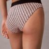 Bikini de cintura alta elástico de Microfiber con Monogram gráfico