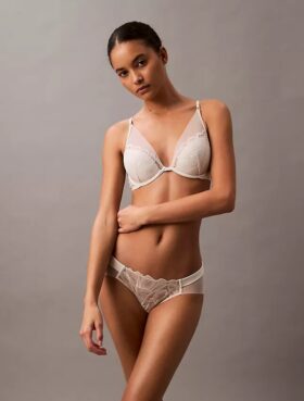 Bikini de encaje floral negro CK Black