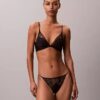 Bikini de encaje floral negro CK Black Bikini de encaje floral negro CK Black