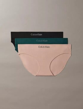 Bikini de microfibra sin costuras con tejido acanalado, paquete de 3