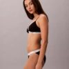 Bikini de tiras de algodón elástico acanalado, paquete de 3 Bikini de tiras de algodón elástico acanalado, paquete de 3