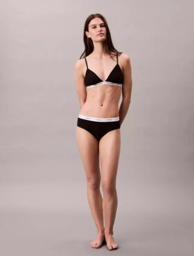 Bikini Hipster de cintura baja con ribete elástico de Cotton Stretch