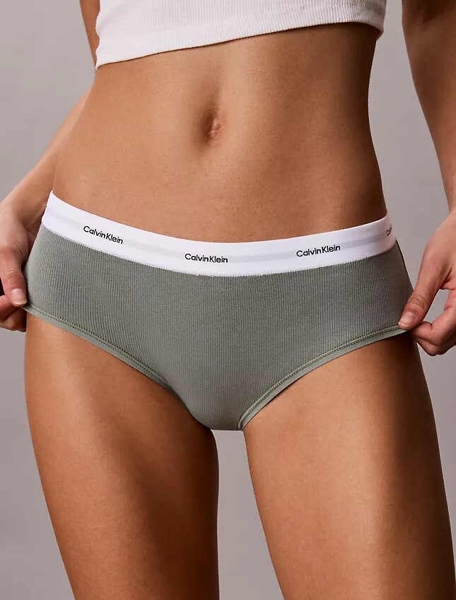 Bikini Hipster de cintura baja con ribete elástico de Cotton Stretch Bikini Hipster de cintura baja con ribete elástico de Cotton Stretch