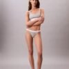 Bikini tanga de algodón elástico acanalado Bikini tanga de algodón elástico acanalado