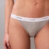 Bikini tanga de algodón elástico acanalado Bikini tanga de algodón elástico acanalado