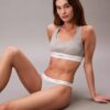 Bikini tanga de algodón elástico acanalado Bikini tanga de algodón elástico acanalado