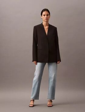 Blazer clásico de crepé