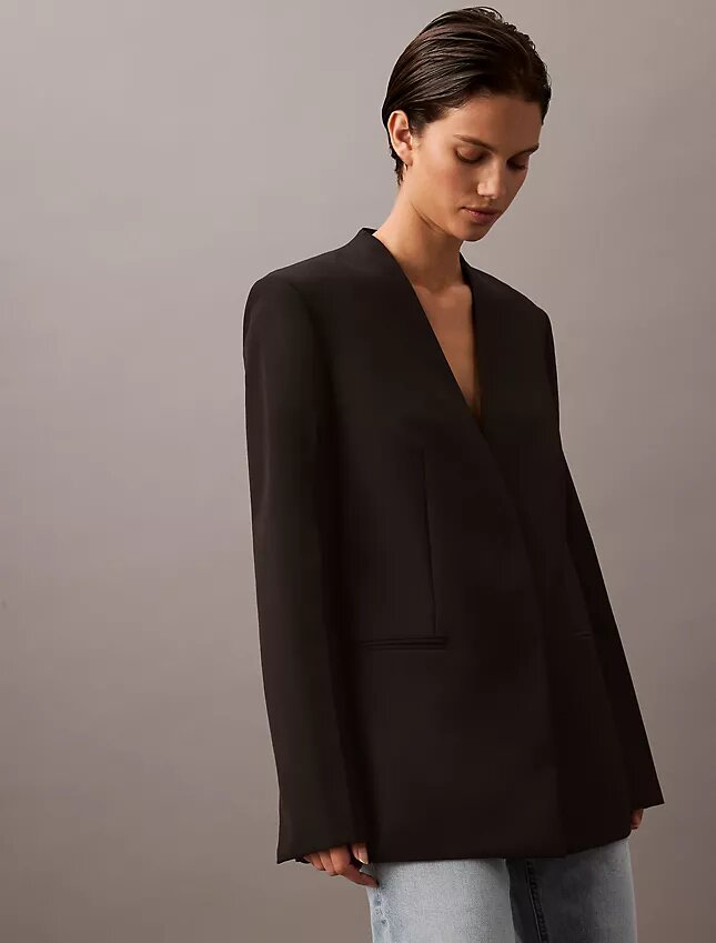Blazer clásico de crepé Blazer clásico de crepé