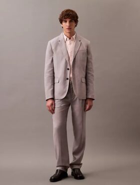 Blazer clásico de mezcla de lino
