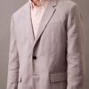 Blazer clásico de mezcla de lino