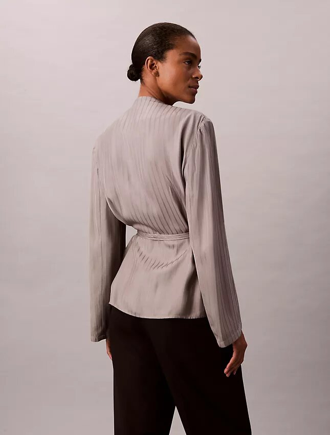 Blazer cruzado de jacquard de viscosa Blazer cruzado de jacquard de viscosa