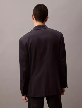 Blazer de doble botonadura en mezcla de gabardina de lana