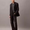 Blazer de doble botonadura en mezcla de gabardina de lana
