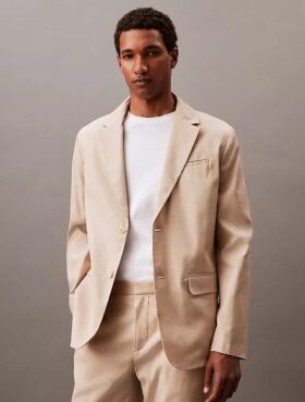 Blazer de mezcla de lino