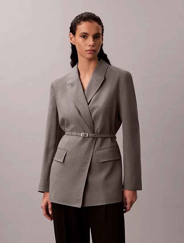 Blazer elástico con cinturón Blazer elástico con cinturón