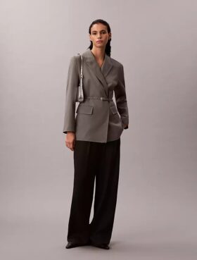 Blazer elástico con cinturón