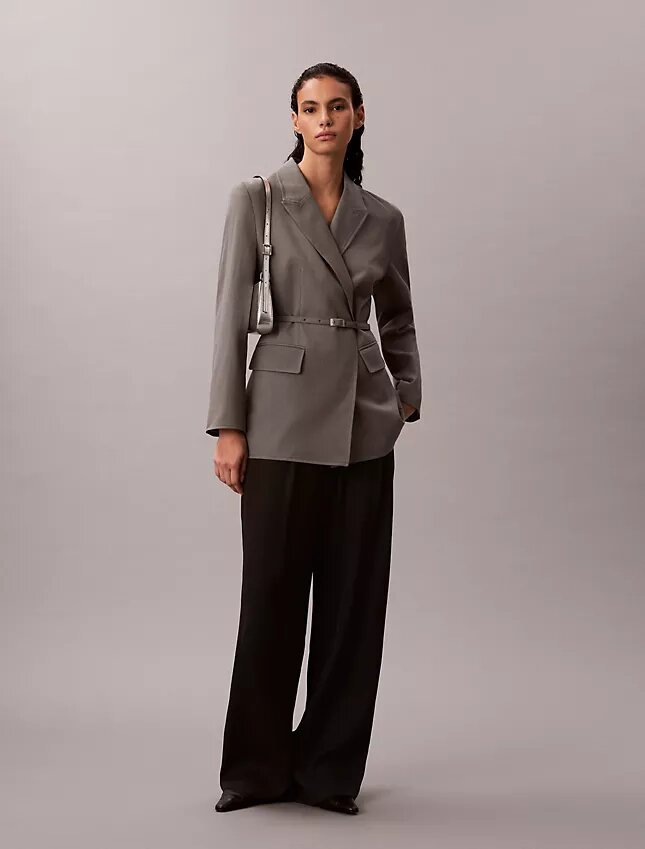 Blazer elástico con cinturón Blazer elástico con cinturón