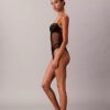 Body de encaje floral negro de CK Black Body de encaje floral negro de CK Black