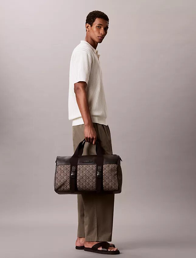 Bolsa de viaje con emblema jacquard Bolsa de viaje con emblema jacquard