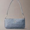 Bolso bandolera convertible de Denim con logotipo Bolso bandolera convertible de Denim con logotipo