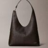 Bolso bandolera mediano de piel holgado Bolso bandolera mediano de piel holgado