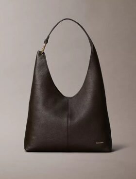 Bolso bandolera mediano de piel holgado
